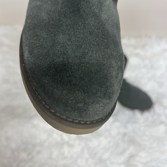 Coolway Womens Ankle Boots Size 39 US 8 Sage Green Suede Fringe - Picture 3 of 7